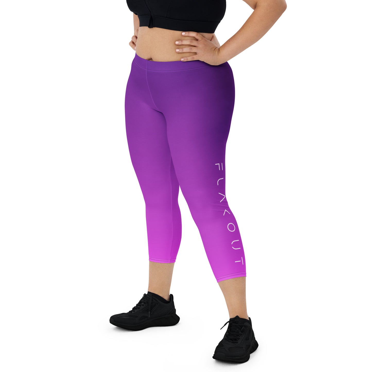 Neon Orchid Women's Capri Leggings - FLAKOUT