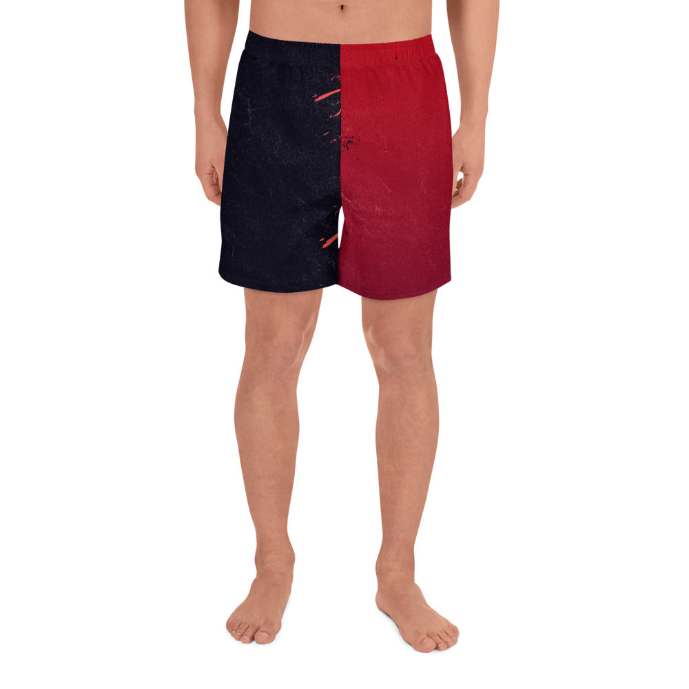 Men's Swim - Athletic Shorts Red Black Crush - FLAKOUT