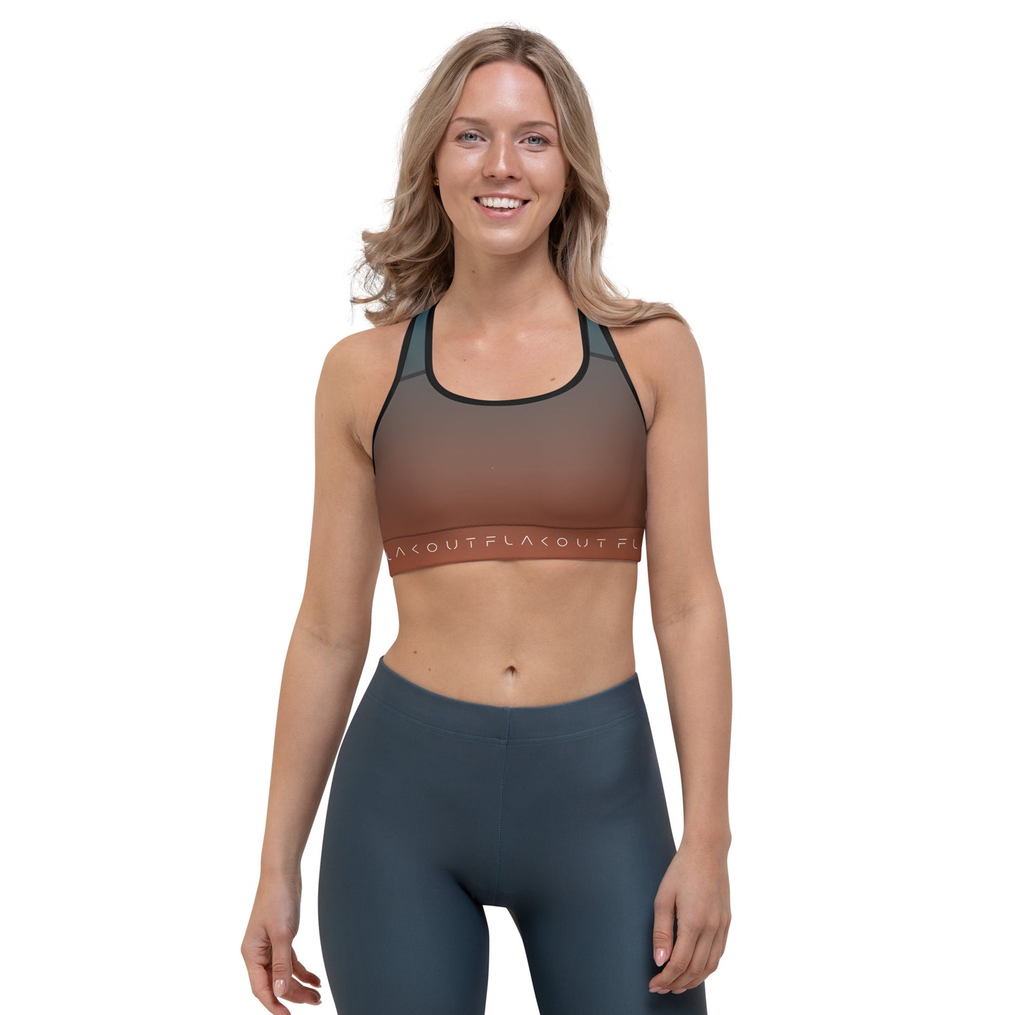 Peachy Indigo Women's Sports Performance Bra - FLAKOUT