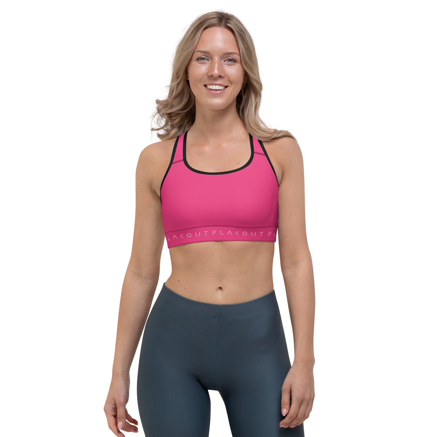 Pink Delight Women's Sports Performance Bra - FLAKOUT