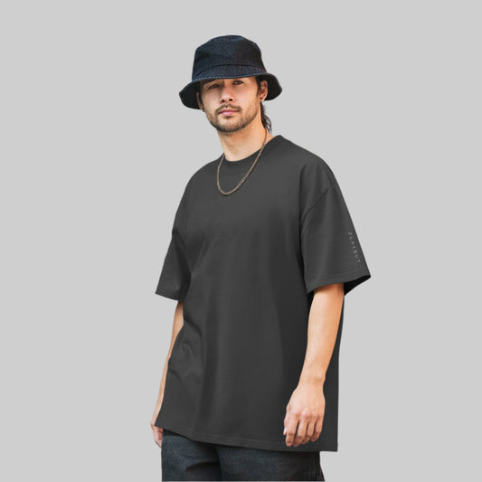 Oversized Faded T-shirt Embroidered Logo - FLAKOUT