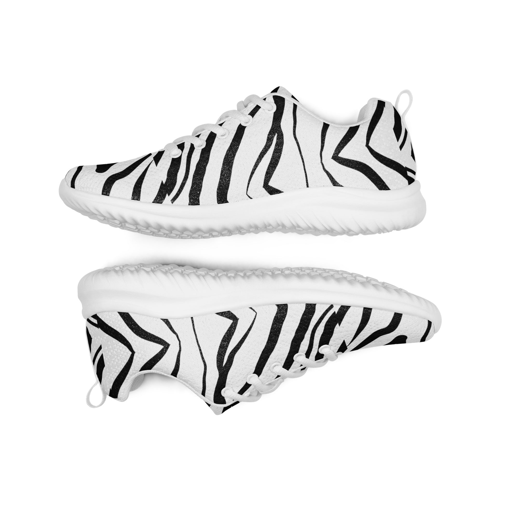 Striped Zebra Vibrance Women’s Athletic Shoes - FLAKOUT