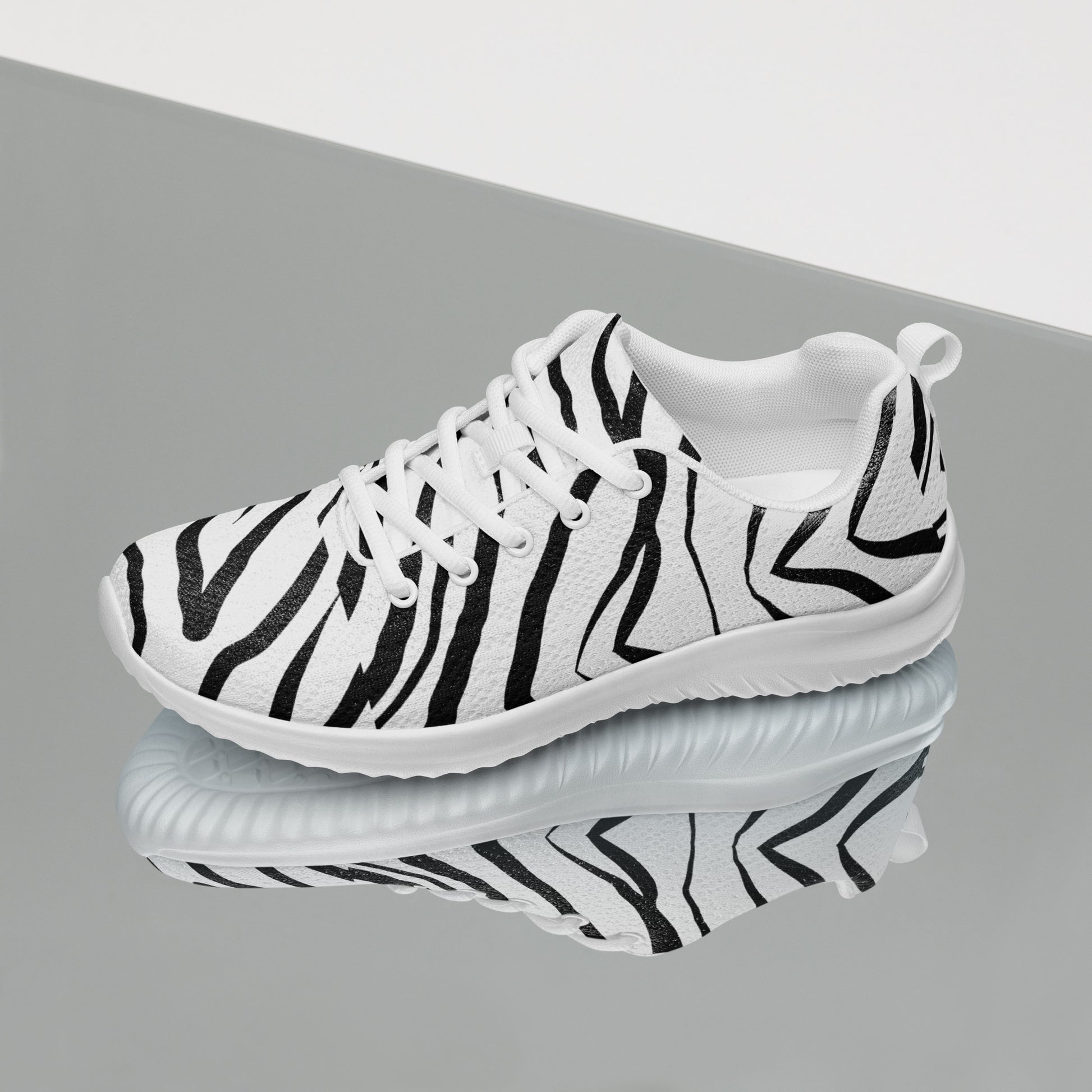 Striped Zebra Vibrance Women’s Athletic Shoes - FLAKOUT