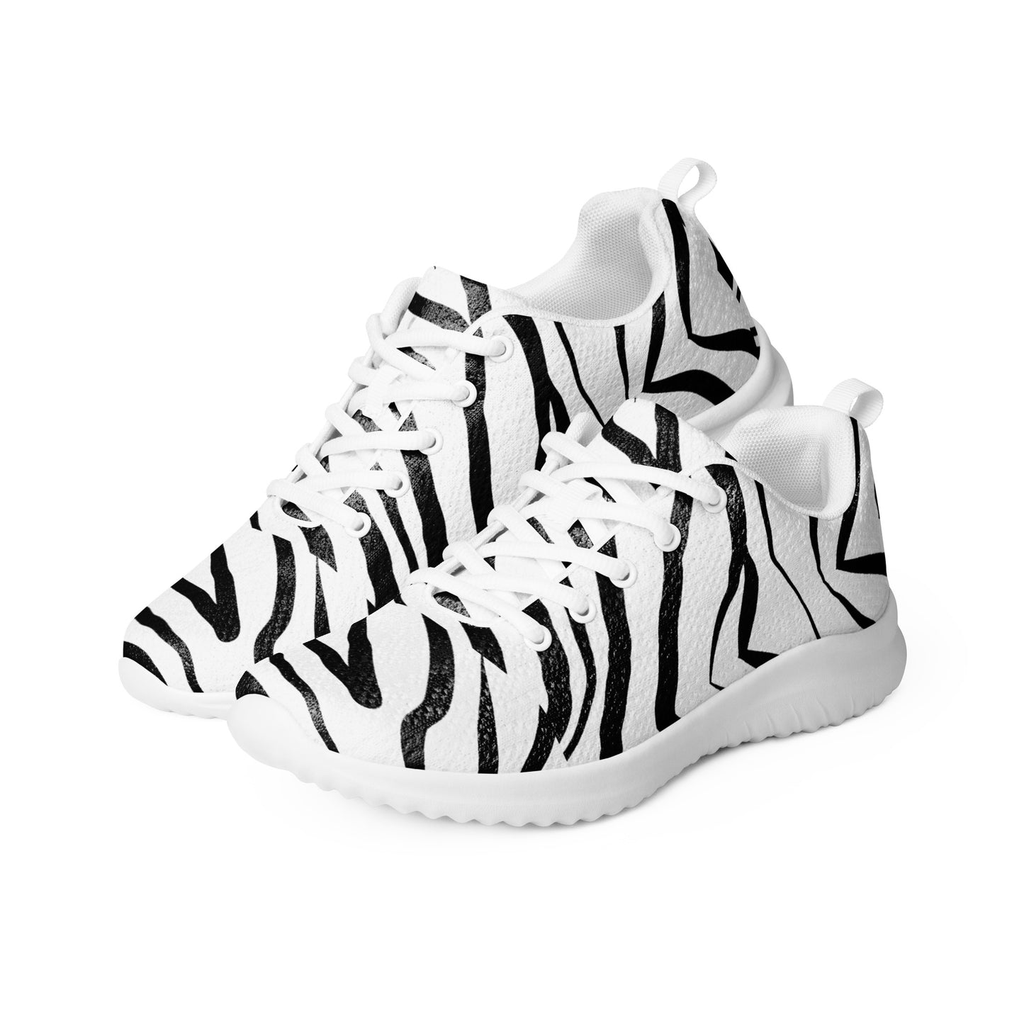 Striped Zebra Vibrance Women’s Athletic Shoes - FLAKOUT