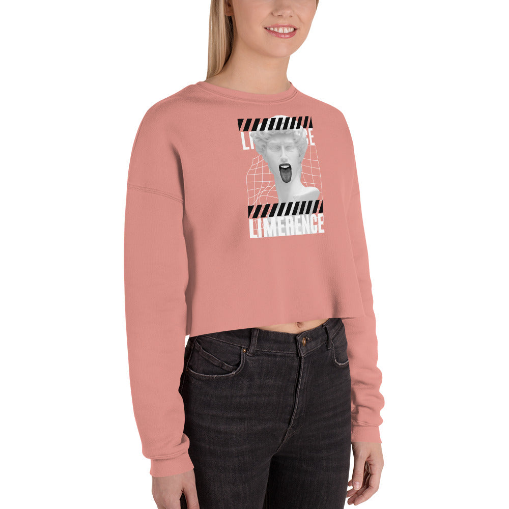 Limerence Women's Crop Sweatshirt - Mauve - FLAKOUT