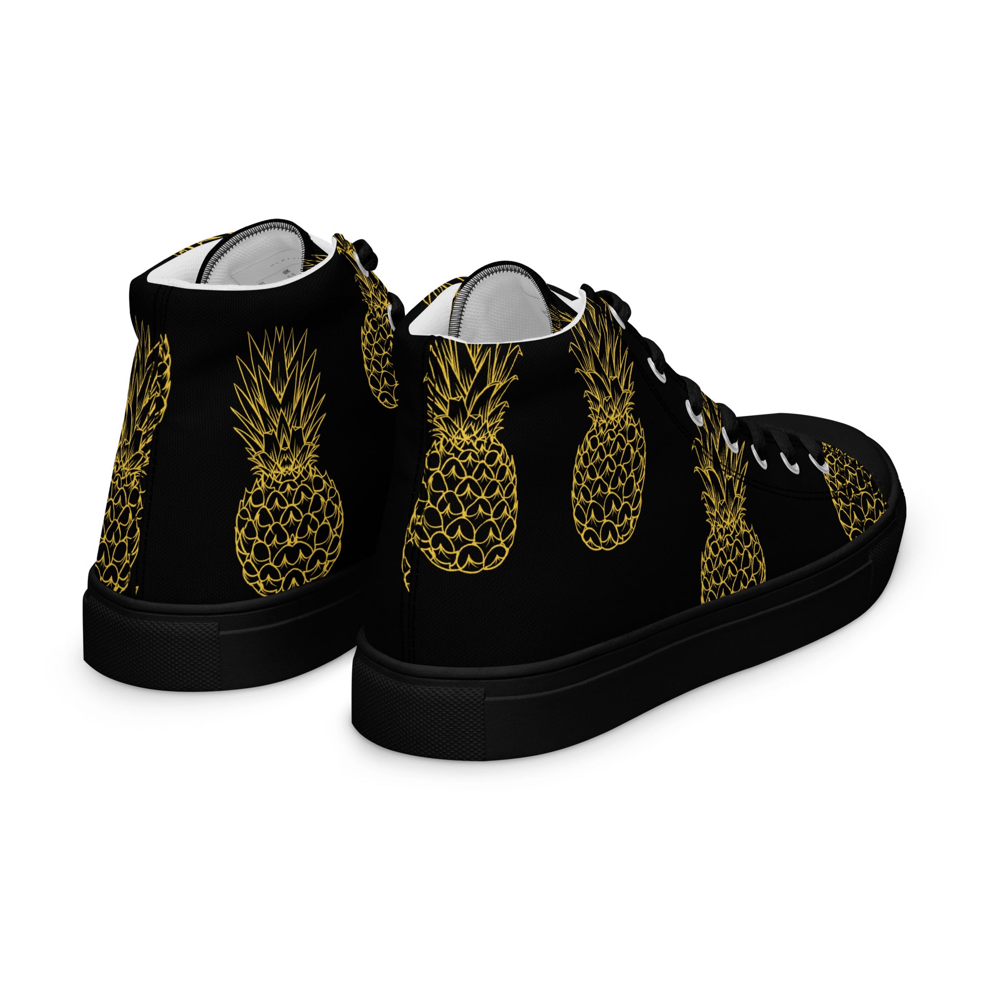 Pineapple Bliss Women's High Top Canvas Shoes - FLAKOUT