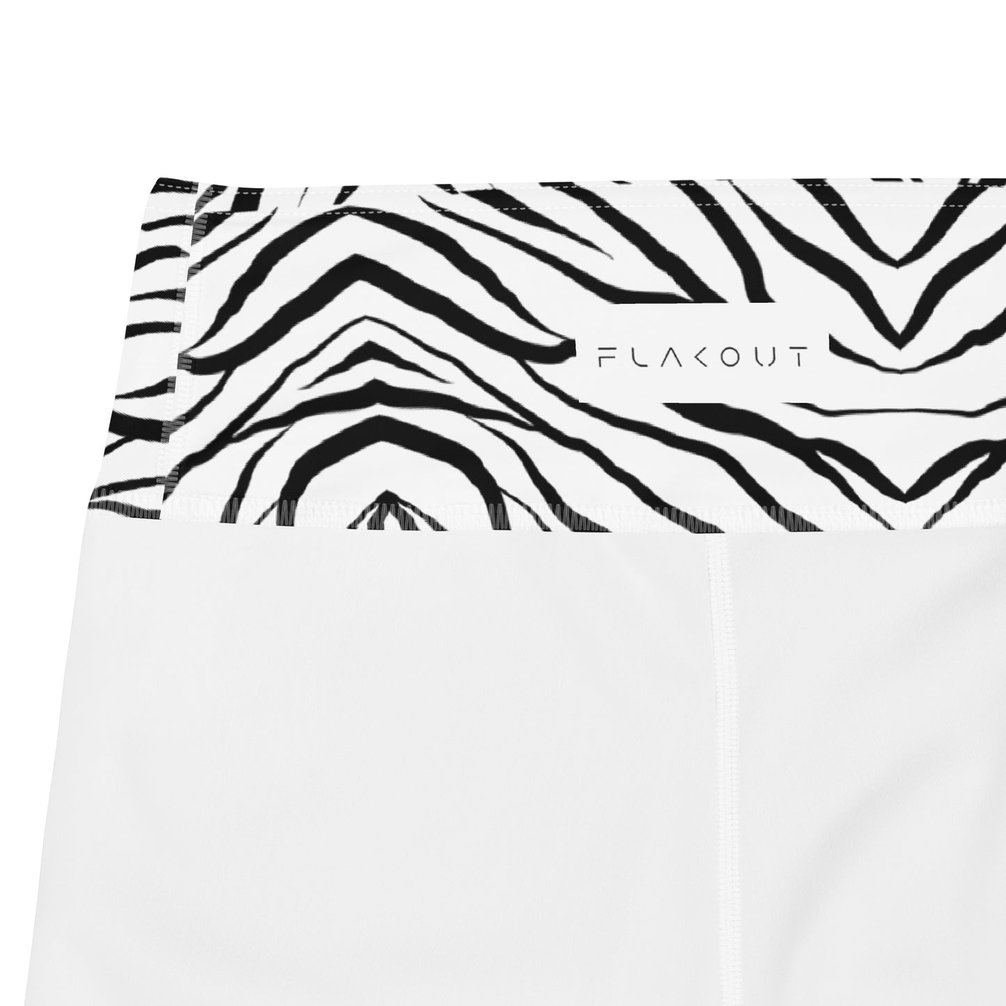 Striped Zebra Vibrance Women's Yoga Shorts - FLAKOUT